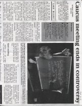 Caucus Meeting Ends in Controversy